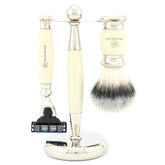 Lee Shaving Range 3 Edge Razor for Precise Daily Shaving - Silver Synthetic